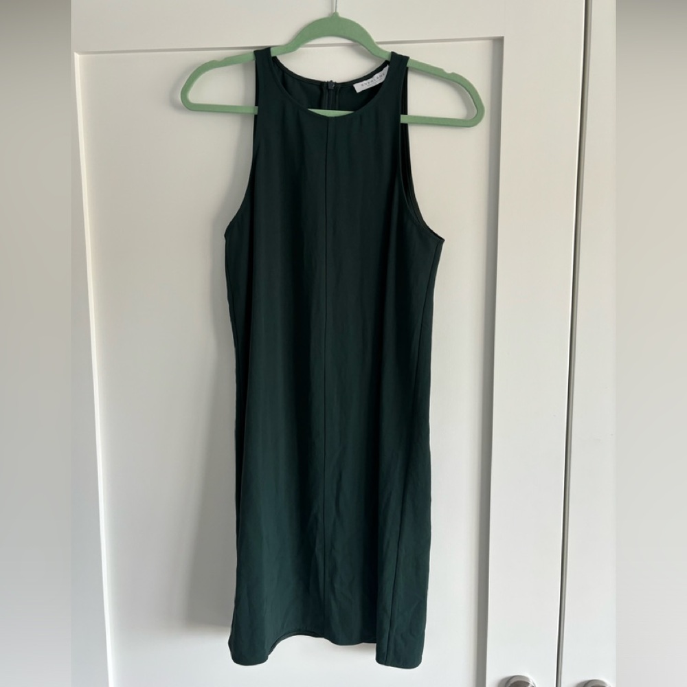 Everlane Japanese GoWeave High Neck Dress Green 6